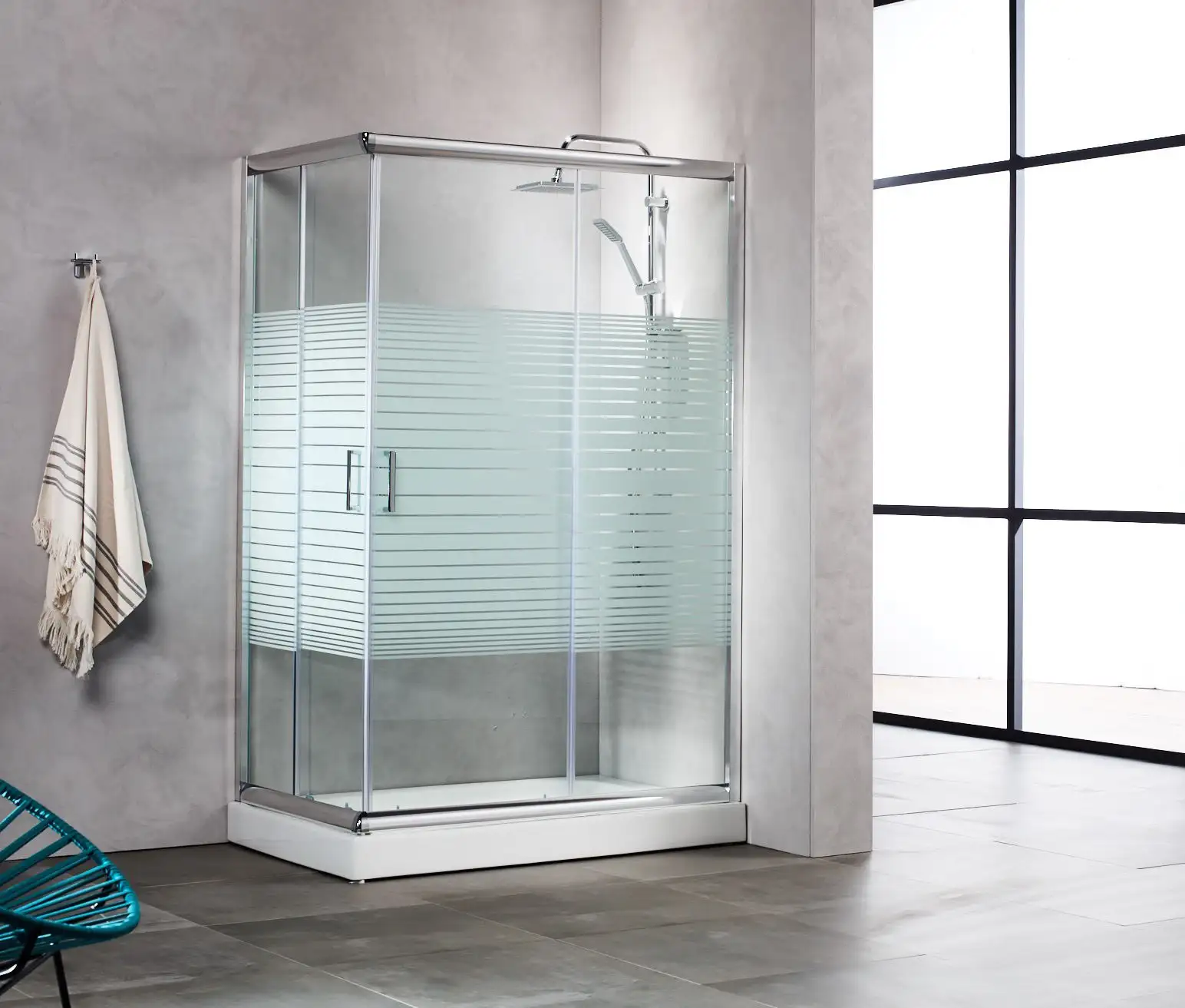 2017_10_13_Tema2287.webp ΕΙΔΙΚΕΣ ΔΙΑΣΤΑΣΕΙΣ ΠΑΡΑΛΛΗΛΟΓΡΑΜΜΩΝ ΚΑΜΠΙΝΩΝ NEW TEMA STRIPES/FROSTED - 130X140 - Image 1