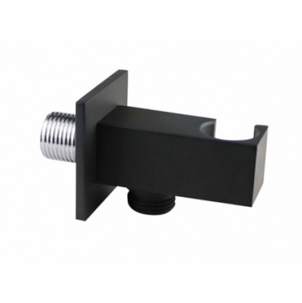 4263 Ν ΤΕΤΡΑΓΩΝΗ ΕΠΙΤΟΙΧΗ ΠΑΡΟΧΗ ΝΕΡΟΥ 1/2" ΜΕ ΒΑΣΗ ΣΤΗΡΙΞΗΣ ΤΗΛΕΦΩΝΟΥ BLACK MATT (4134Ν)