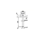 6467 Ν ΒΡΑΧΙΟΝΑΣ ΤΕΤΡΑΓΩΝΟΣ ΚΑΘΕΤΟΣ 15cm BLACK MATT (6667N) - Image 2