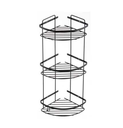 74053N ΡΑΦΙΕΡΑ ΙΝΟΧ ΤΡΙΠΛΗ SS304 ΓΩΝΙΑΚΗ 18x18cm BLACK MATT