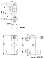 9500N LOBA BLACK MATT ΜΠΑΤΑΡΙΑ ΛΟΥΤΡΟΥ - Image 2
