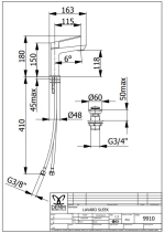 9910ZB SLEEK ΜΠΑΤΑΡΙΑ ΝΙΠΤΗΡΑ ΜΕ ΒΑΛΒΙΔΑ POP-UP BRUSHED MATT - Image 2