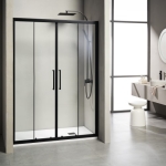 VERSUS BLACK MATT Συρόμενη Πόρτα Εισόδου Τετράφυλλη - VH 140 N 140Χ195cm