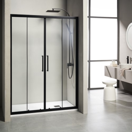 VERSUS BLACK MATT Συρόμενη Πόρτα Εισόδου Τετράφυλλη - VH 140 N 140Χ195cm