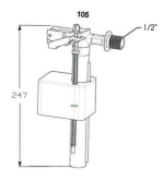 20093ΥPF ΦΛΟΤΕΡ ΠΛΑΙΝΟ 1/2" BRASS - Image 2