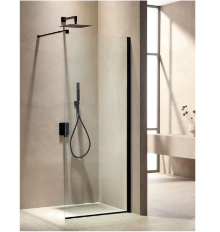 Σταθερό Πλαϊνό Καμπίνας VERSUS BLACK MAT - VH 070 Ν 70Χ195cm